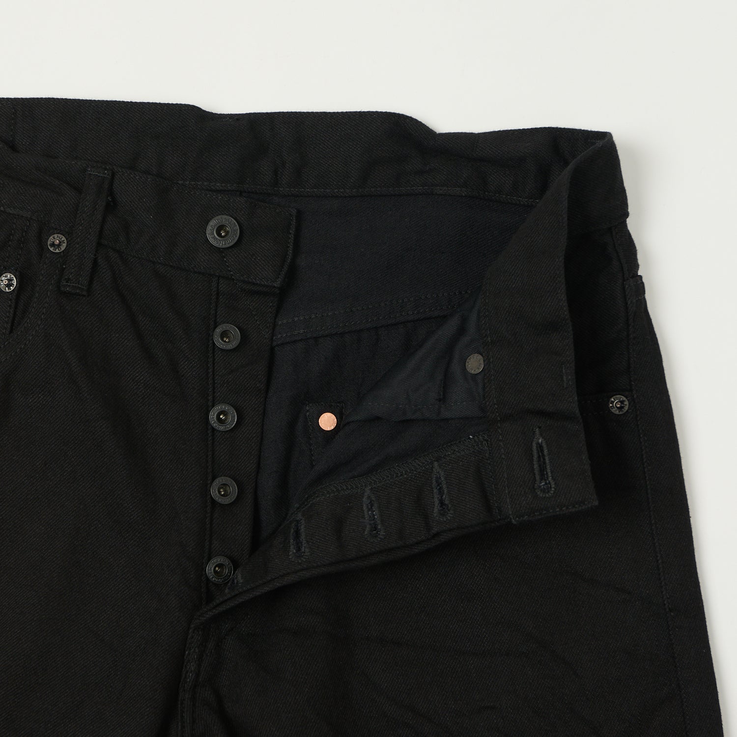 ONI 200 13BK 13oz Wide Straight Jeans - Black One Wash Denim Pants for Men | Perfect for Casual Wear, Street Style & Everyday Outfits