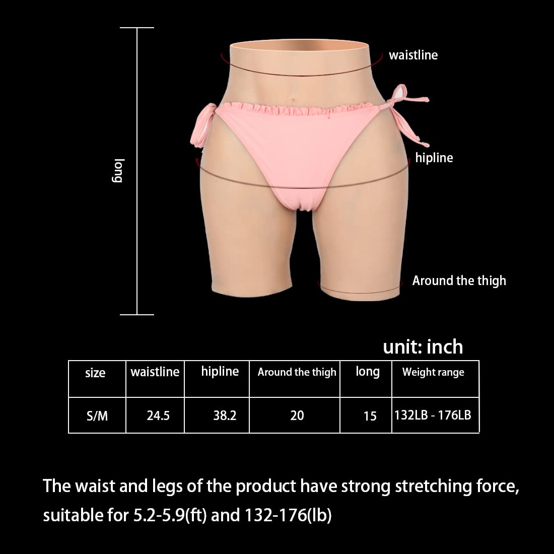 Silicone Butt Enhancer Pants for Crossdressers & Transgender - Hip & Waist Shaping Underwear for Male to Female Transformation - Perfect for Drag Shows, Cosplay & Confidence Boosting