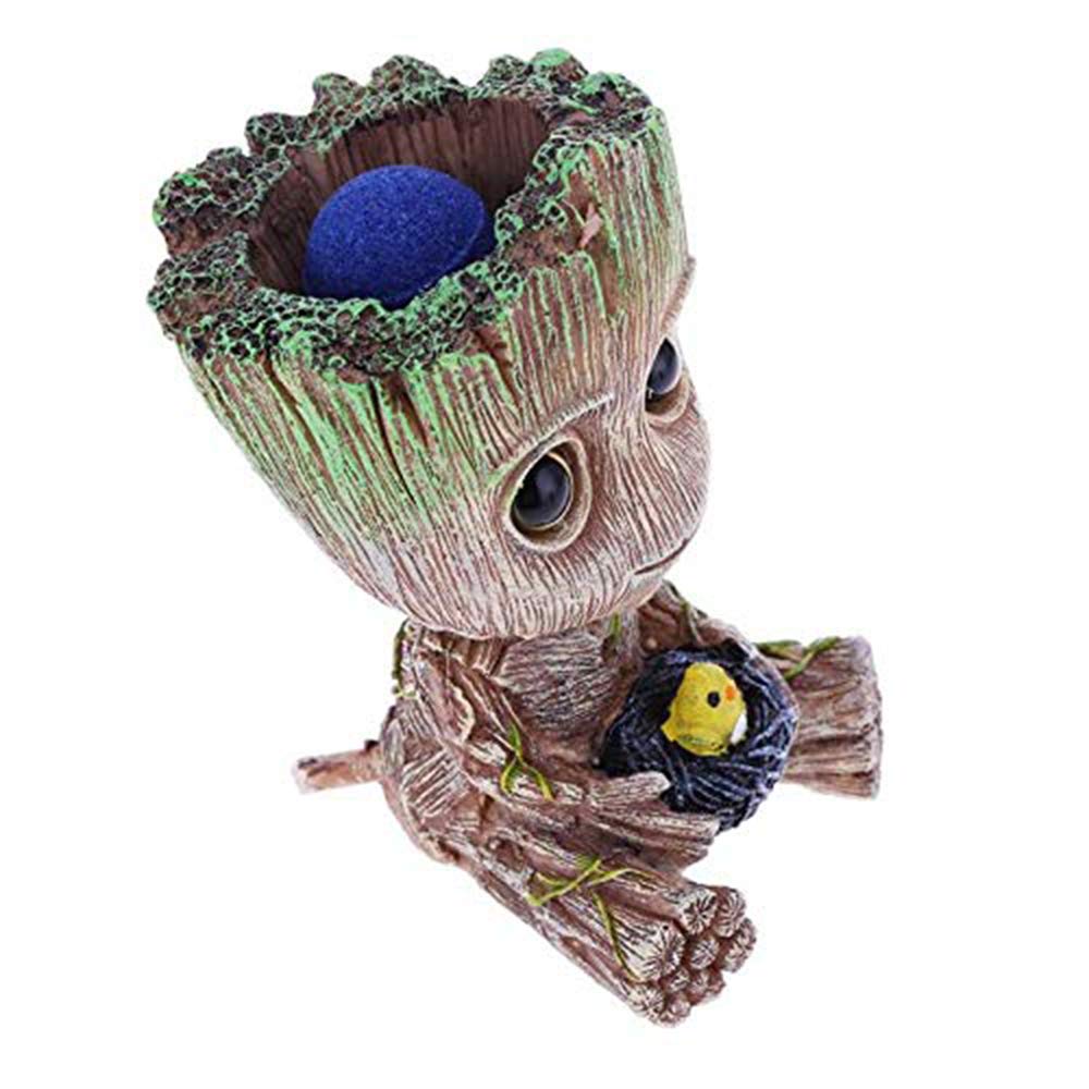 SLOCME Aquarium Groot Air Bubbler Decorations - Resin Oxygen Pump with Bubble Stone for Fish Tank, Creative Underwater Decor for Home & Office Aquariums - Perfect for Betta Fish, Goldfish, and Tropical Fish Tanks