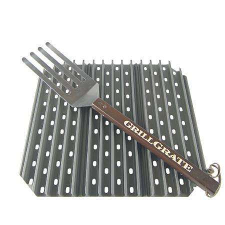 GrillGrate 18 Set for Kamado Grills - Premium BBQ Grill Accessories for Kamado Joe & Big Green Egg - Perfect for Grilling, Smoking & Searing Steaks, Burgers & Vegetables in Your Backyard