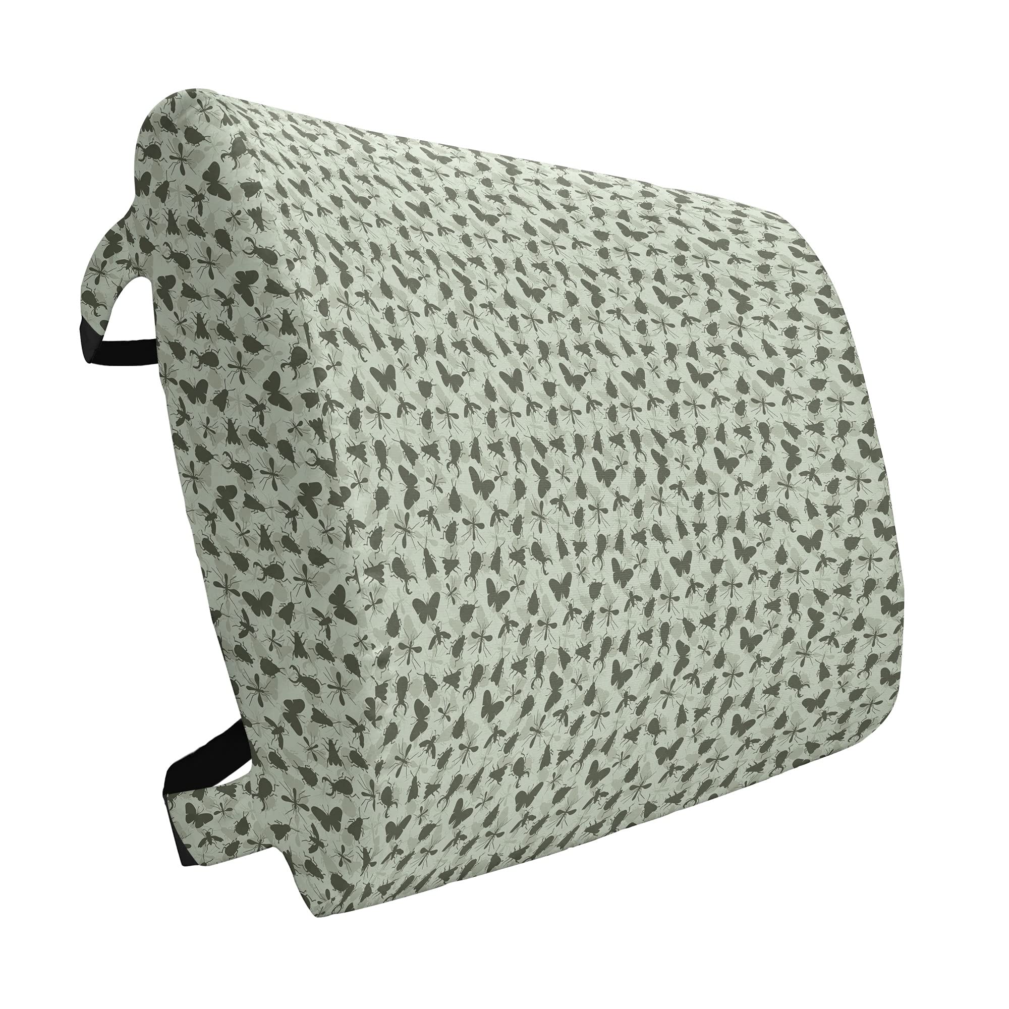 Ambesonne Animal Lumbar Support Pillow - Little Bugs Beetles Ants Design, High Density Foam Back Cushion for Office Chair & Car Seat, 14