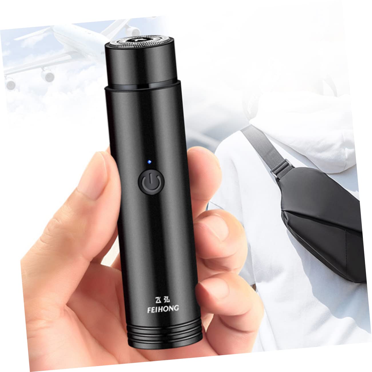 MerryHapy Rechargeable Mini Electric Razor for Men - Compact, Durable ABS Shaver with Easy Use - Perfect for Travel, Gym & Daily Grooming
