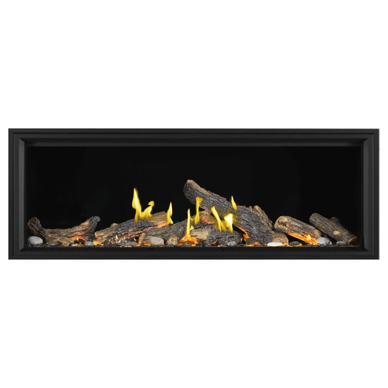 Napoleon Tall Vector 74 Inch Direct Vent Linear Gas Fireplace with Realistic Luminous Logs - Perfect for Living Rooms, Bedrooms & Modern Home Heating