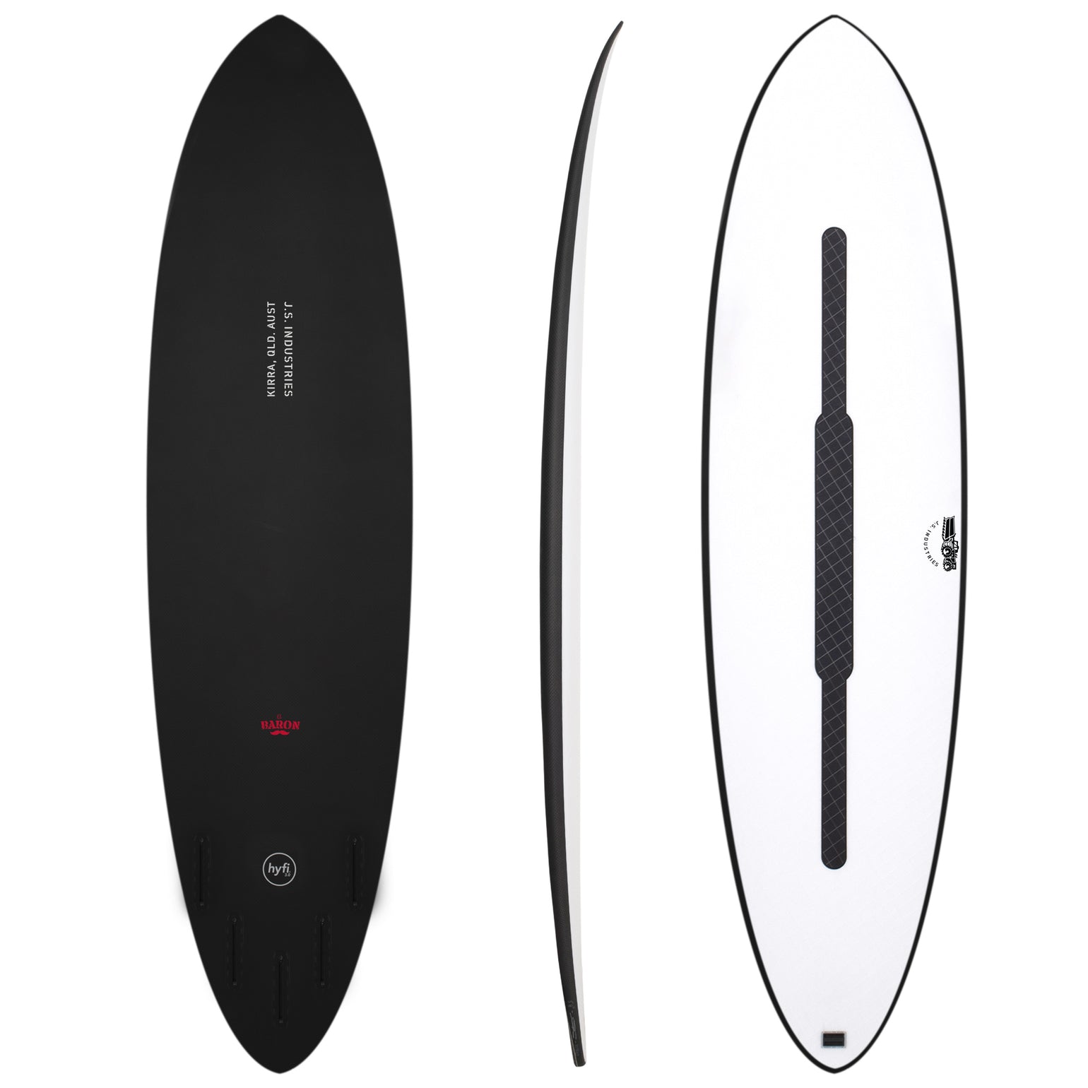 JS Industries El Baron 6'8 HYFI 3 Surfboard with Futures 5 Fin Setup - Perfect for High-Performance Surfing and Wave Riding Adventures