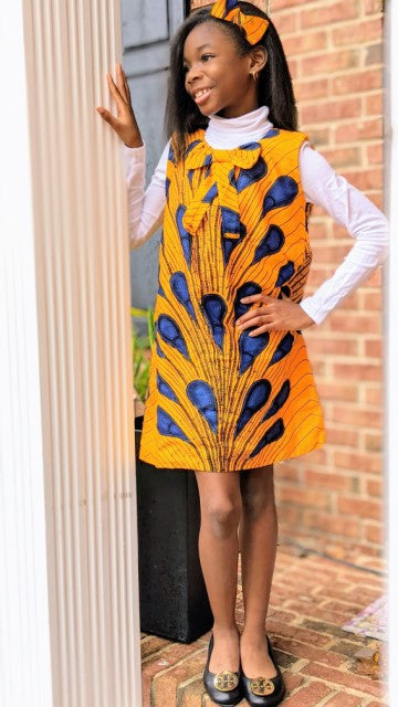 Anne Peacock African Print Dress for Girls DPC3816G - Stylish Kids' Floral Summer Dress for Parties, School & Special Occasions