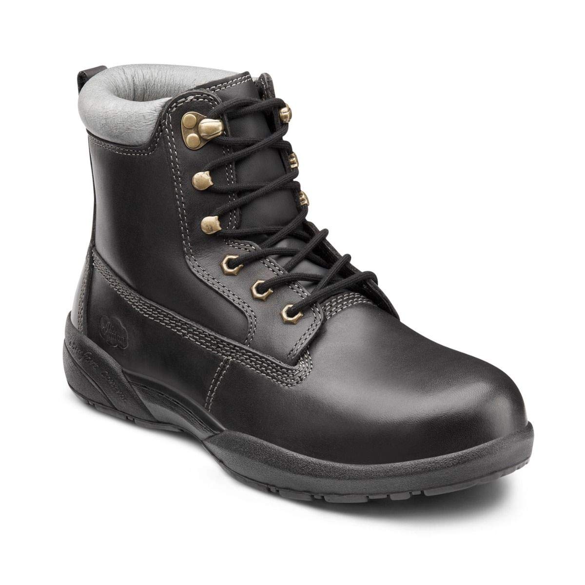 Dr. Comfort Men's Steel Toe Diabetic Work Boots - Non-Slip Safety Shoes for Diabetics with Arch Support | Ideal for Construction, Warehouse & Outdoor Jobs