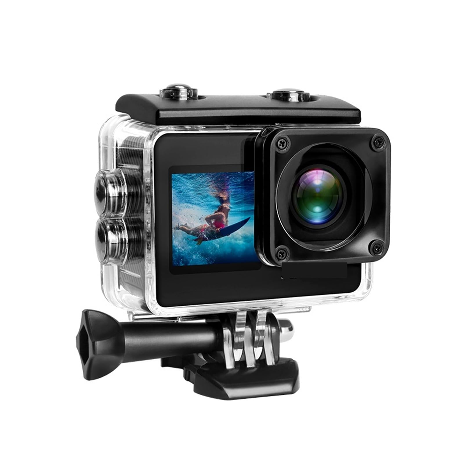 MZZYG 4K Action Camera with Touch Screen & Remote Control - Waterproof Sports Camera for Vlogging, Diving, Cycling & Outdoor Adventures (Bundle with Remote)