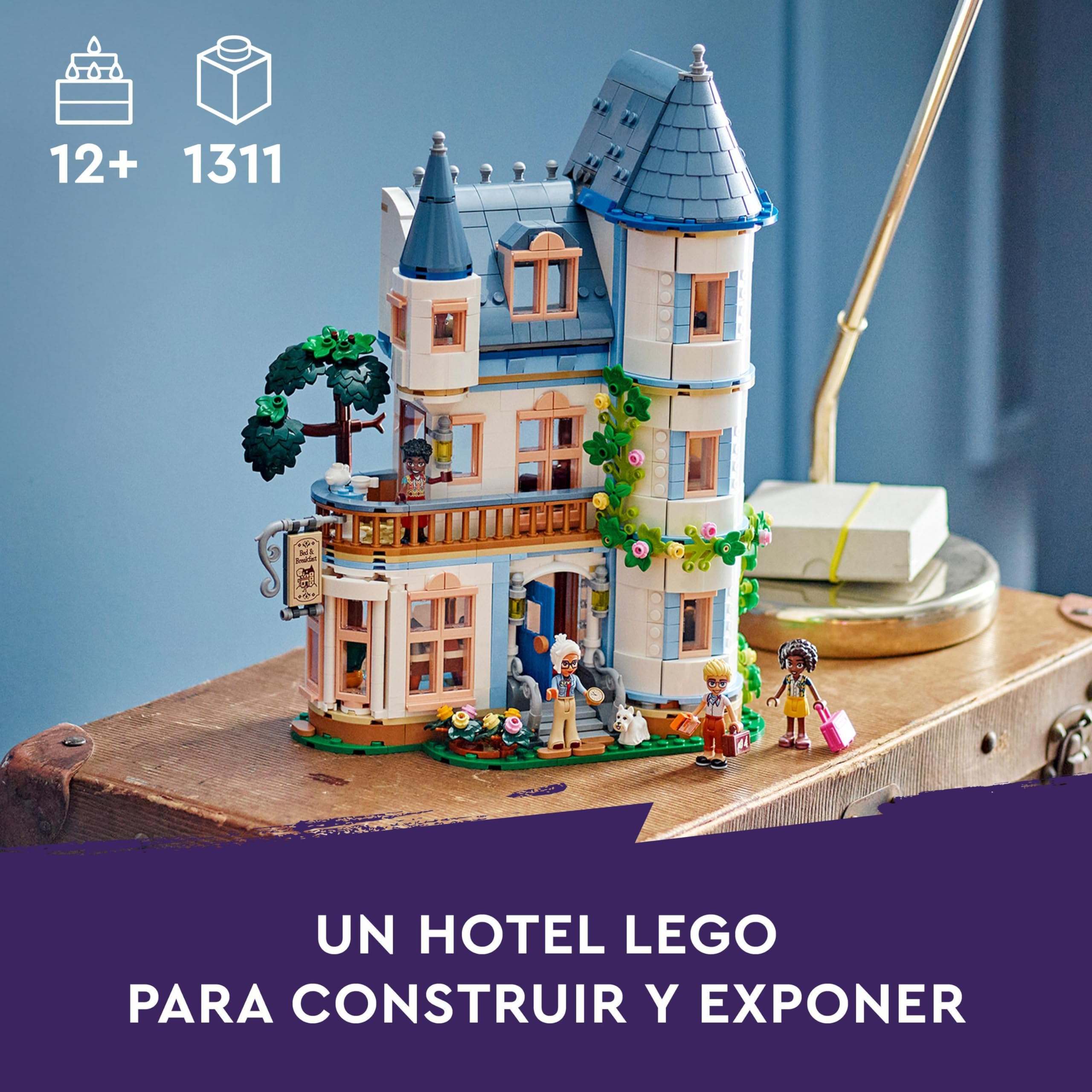 LEGO Friends Heartlake City Hotel Building Set with 4 Mini Dolls, Dog Figure & Accessories - Creative Gift for Girls & Boys Ages 12+ - Perfect for Display, Play & Room Decoration (Model 42638)