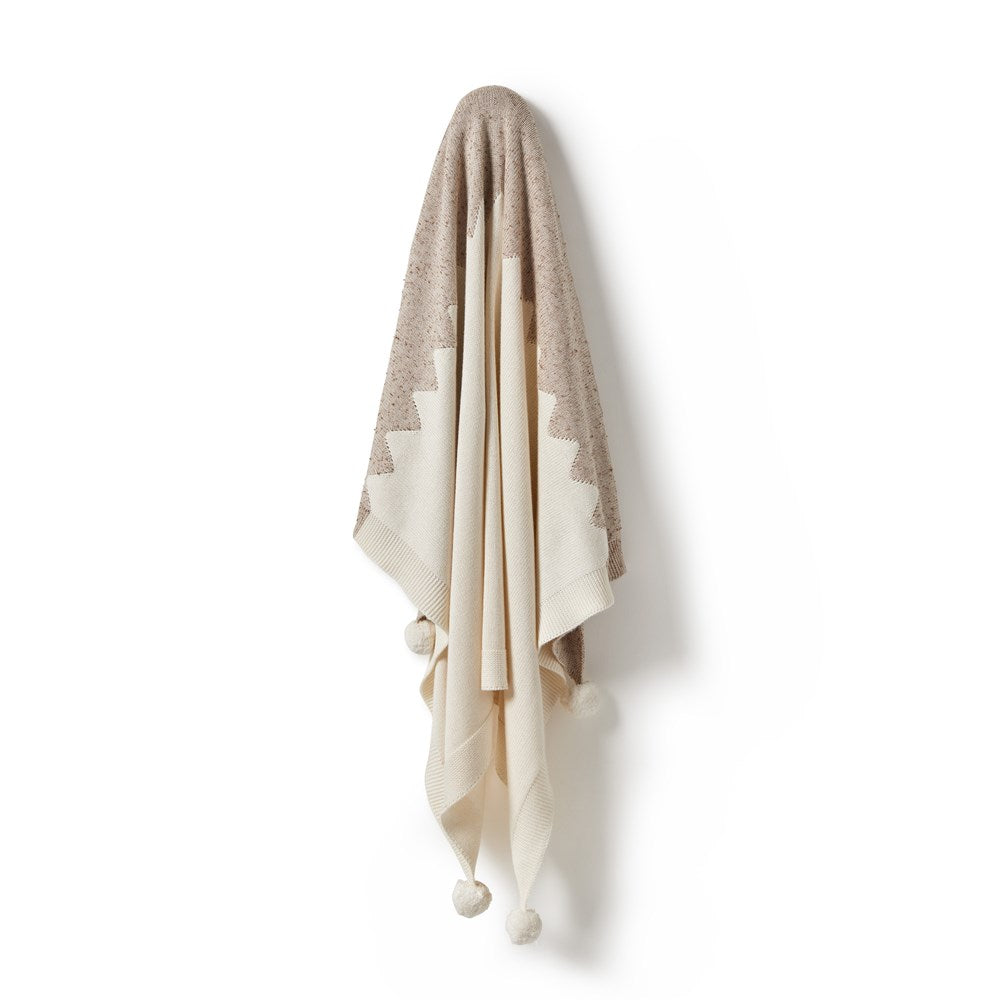 Soft Almond Fleck Knitted Jacquard Blanket - Cozy & Breathable Throw for Bed, Sofa & Nursery - Perfect for Winter Nights, Home Decor & Baby Gifts