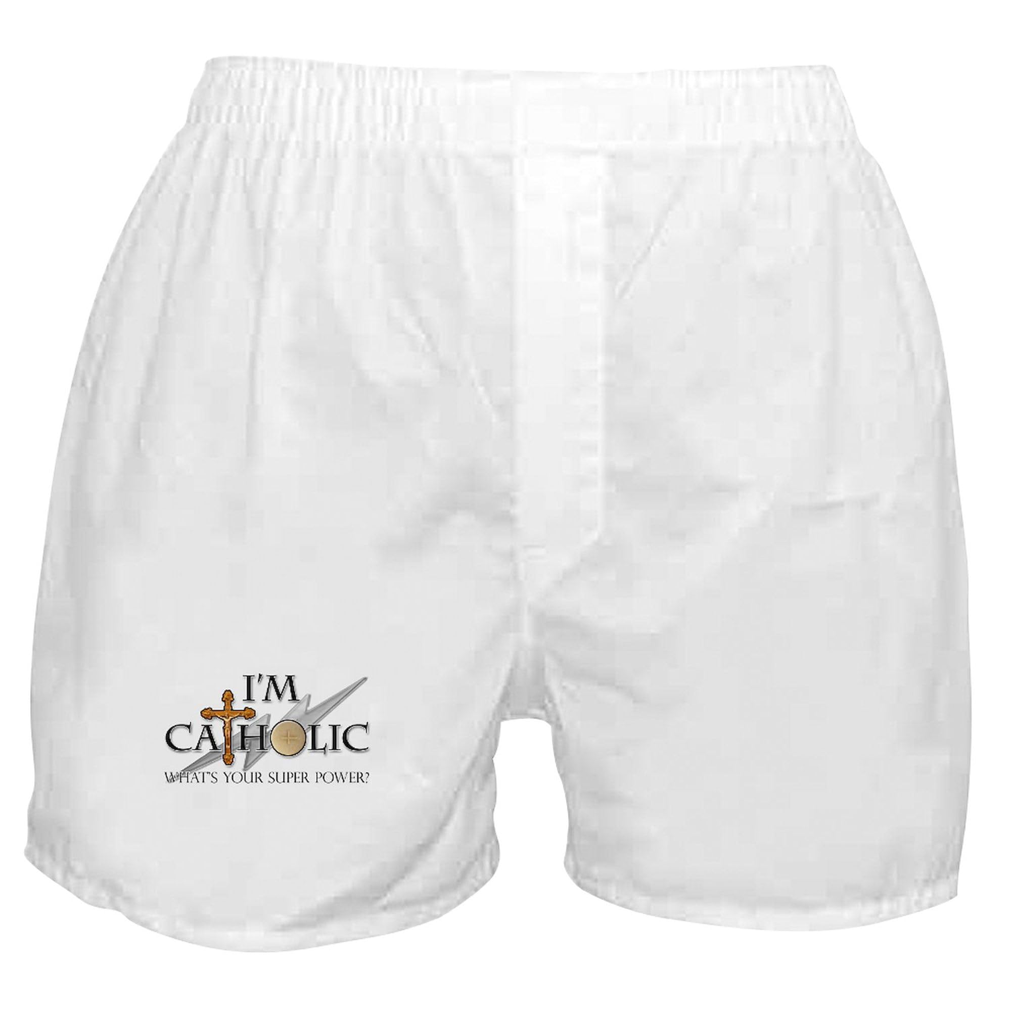 Funny Catholic Boxer Shorts for Men - Novelty Religious Underwear with Humorous Designs | Perfect for Gifts, Costumes & Casual Wear