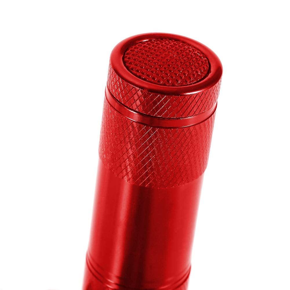 Yencoly UV Flashlight - 6-8 Hours Lighting Time, Durable LED Torch for Jewelry Identification & Money Checking | Fluorescence Detection Tool (Red) | Perfect for Home Security, Camping & Outdoor Adventures