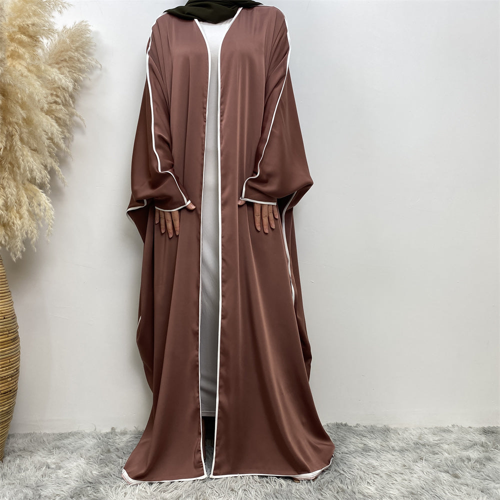 Elegant 2-Piece Bisht Abaya Set in Brick Red - Perfect for Eid, Ramadan & Special Occasions