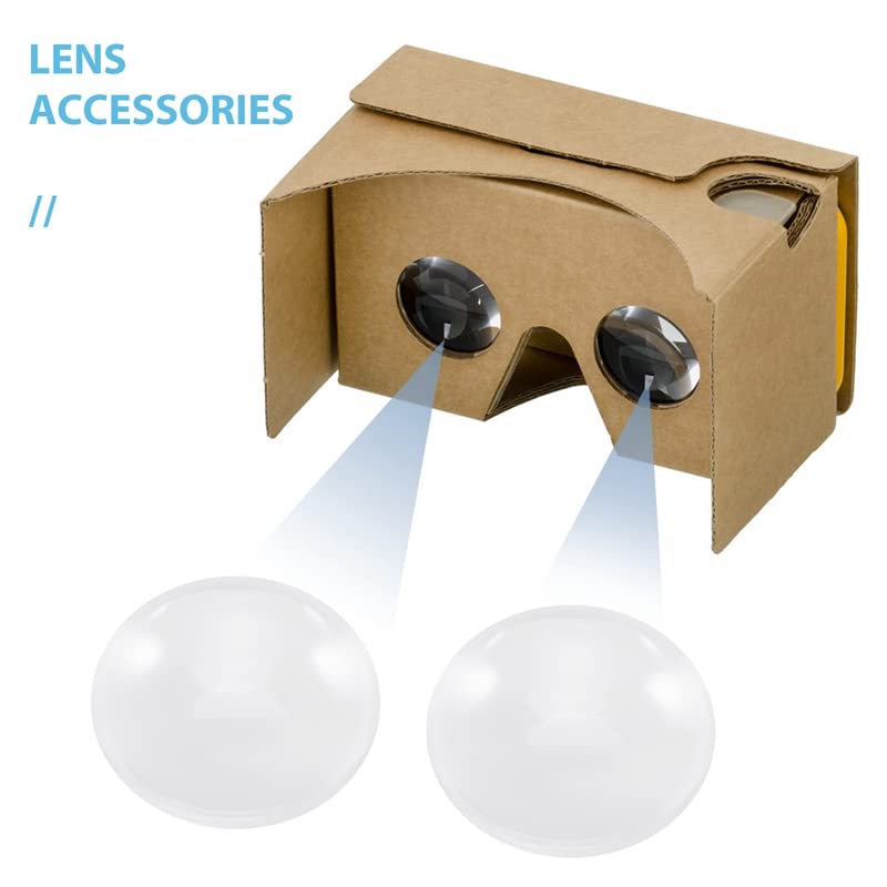 2X 37mm x 45mm BiConvex VR Lenses for Cardboard Virtual Reality Headsets - Perfect for DIY VR Goggles, Smartphone VR Viewing & Immersive Gaming Experiences