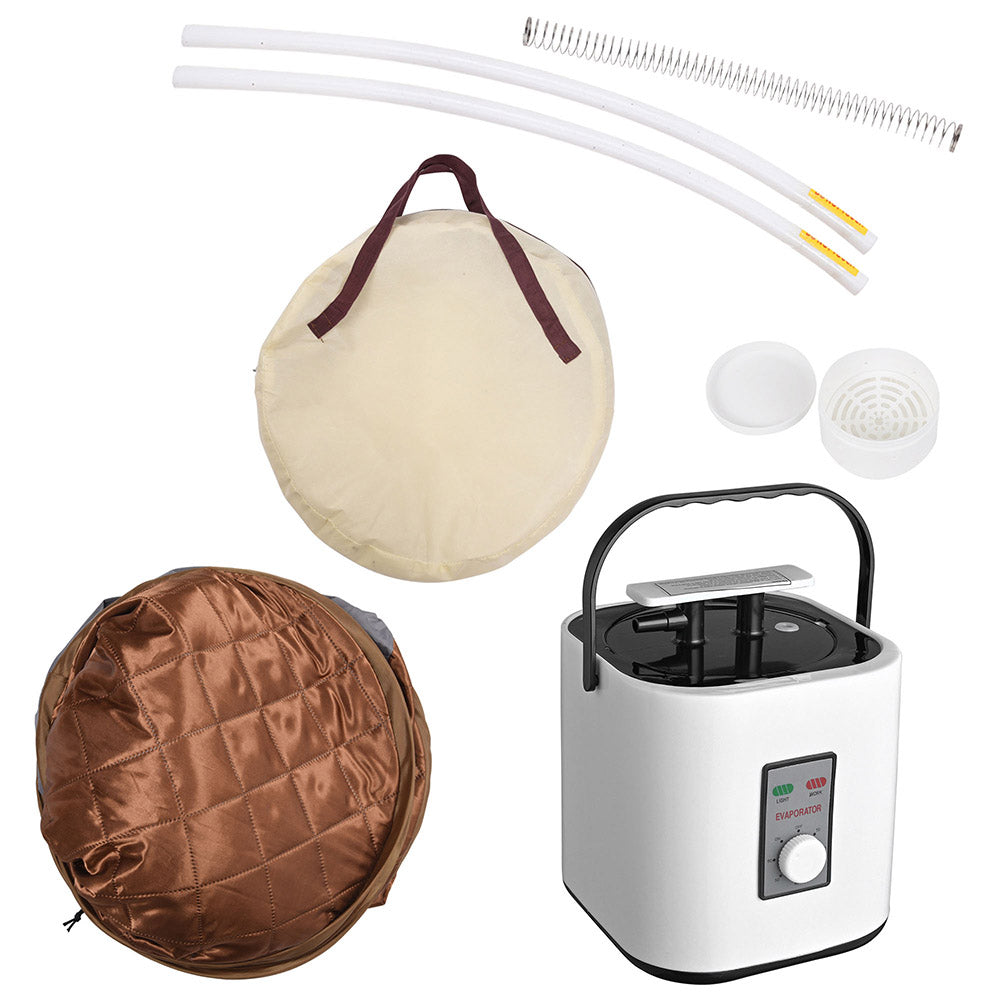 TheLAShop Portable Folding Sauna Tent - Personal Steam Spa for Home Use, 2L Detox Steamer with Adjustable Temperature, Brown - Perfect for Relaxation, Weight Loss & Detox Therapy