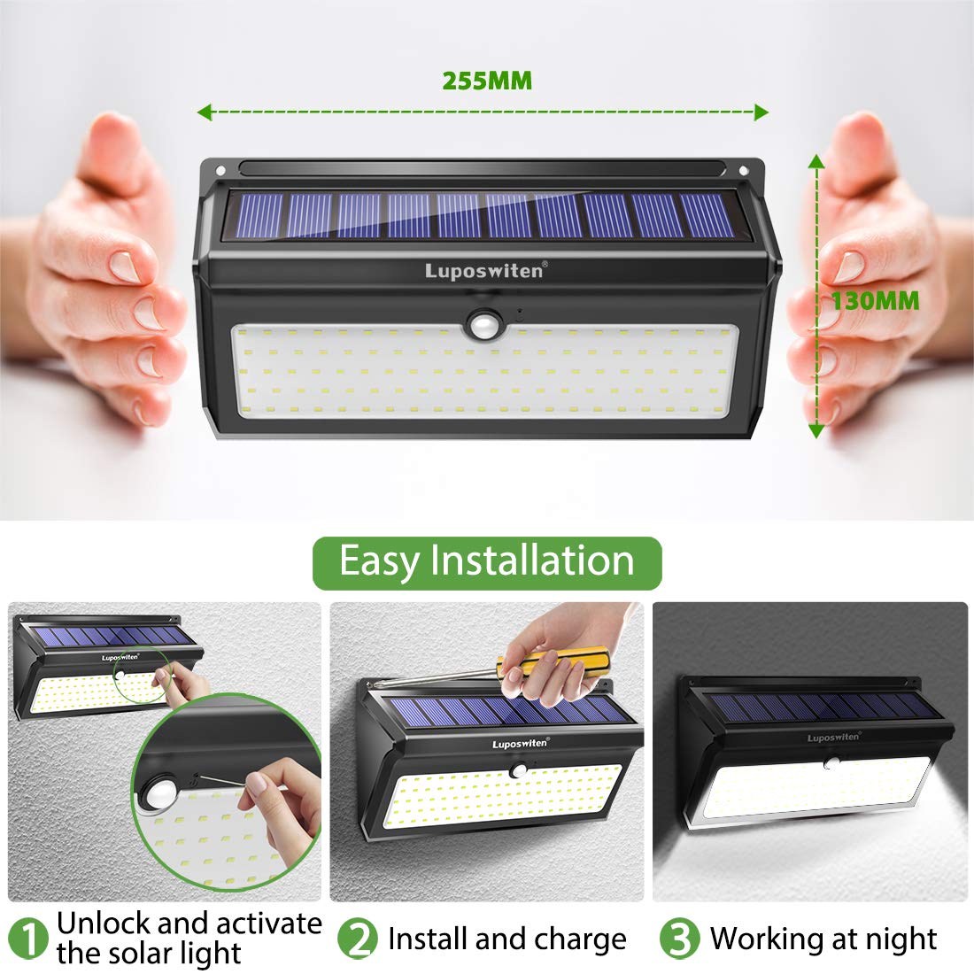 28LED Solar Lights Outdoor (4 Pack) - 100LED Solar Lights for Garden (2 Pack) - Waterproof Solar Powered Lights for Pathway, Yard, Patio, and Landscape Decoration
