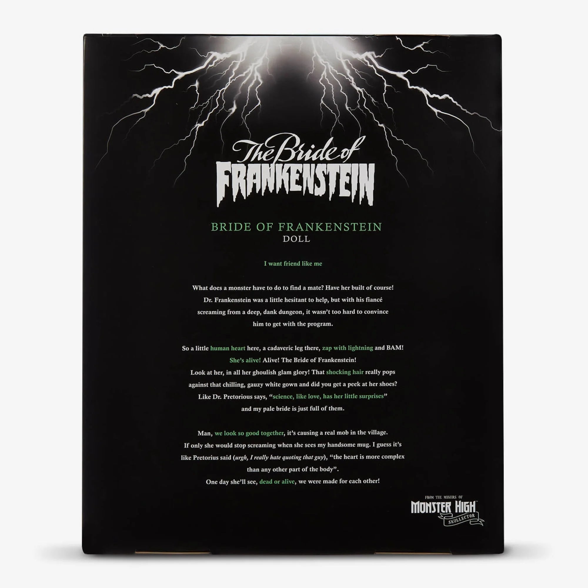 Monster High Frankenstein & Bride of Frankenstein Doll Set - Collectible Horror Movie Character Toys for Kids & Adults - Perfect for Halloween Decor, Cosplay, and Gift Giving