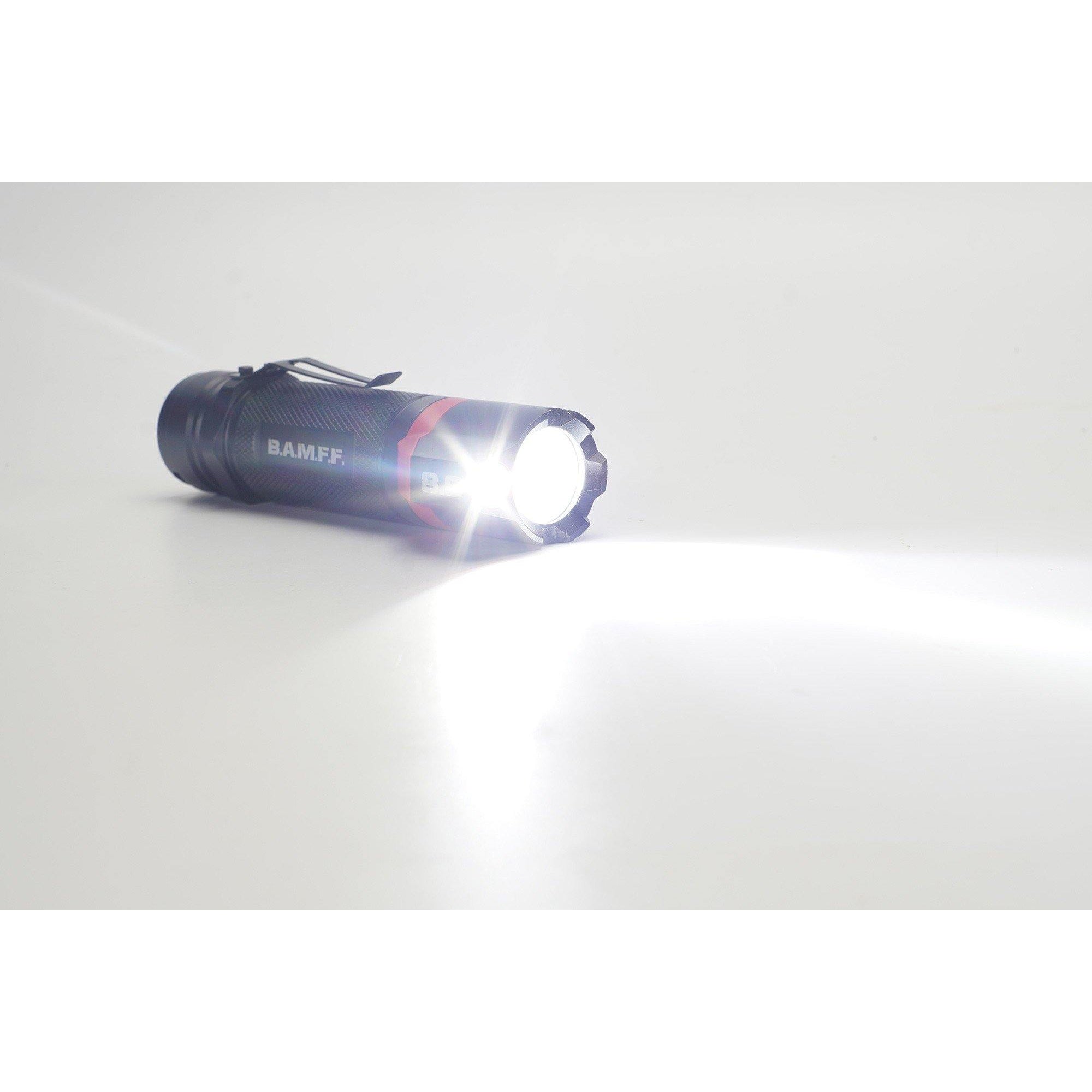 B.A.M.F.F. 8.0 800 Lumen Dual LED Flashlight - High Power Tactical Light for Camping, Hiking, Emergency & Outdoor Adventures
