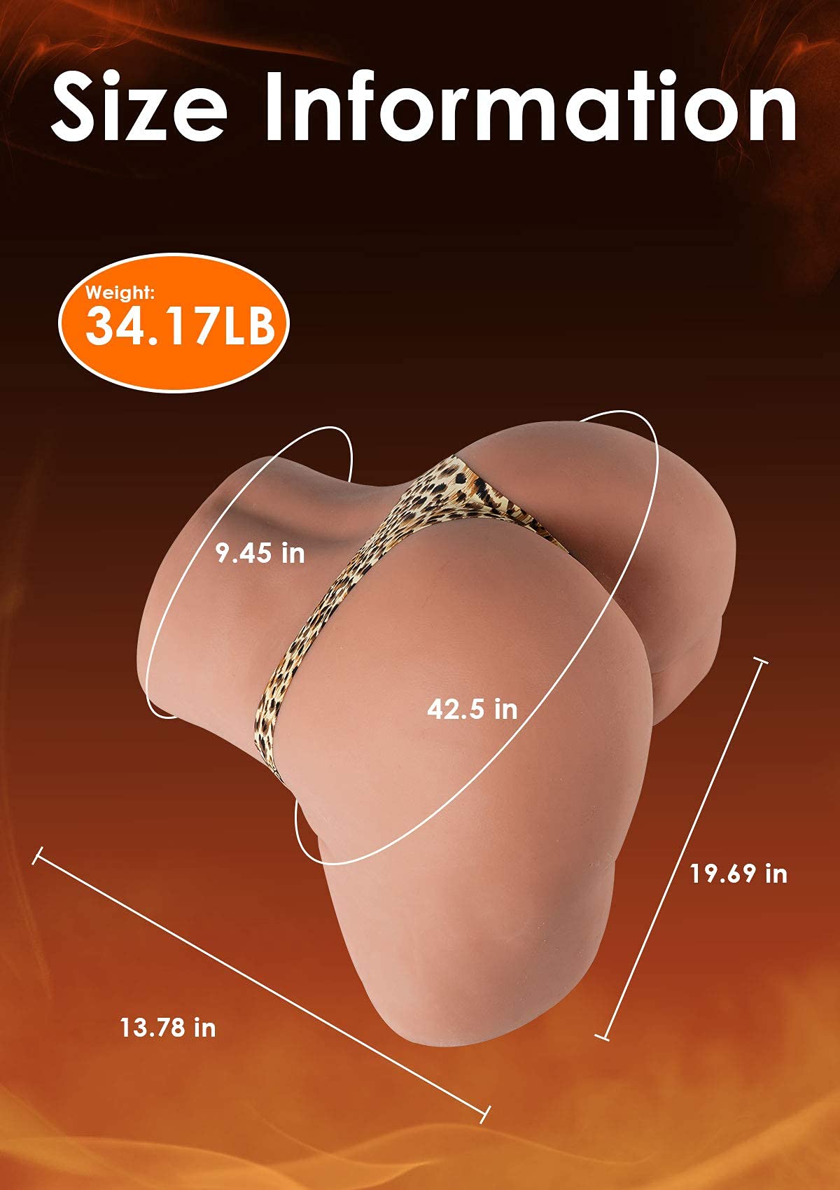 Realistic 31.9LB Life-Size Female Butt Sex Doll for Men - TANTALY Rosie (Wheat) with Tight Vaginal & Anal, Sucking Labia, Lifelike Masturbator Toy | Perfect for Discreet Solo Play, Adult Fantasy Fulfillment & Enhanced Intimate Experience