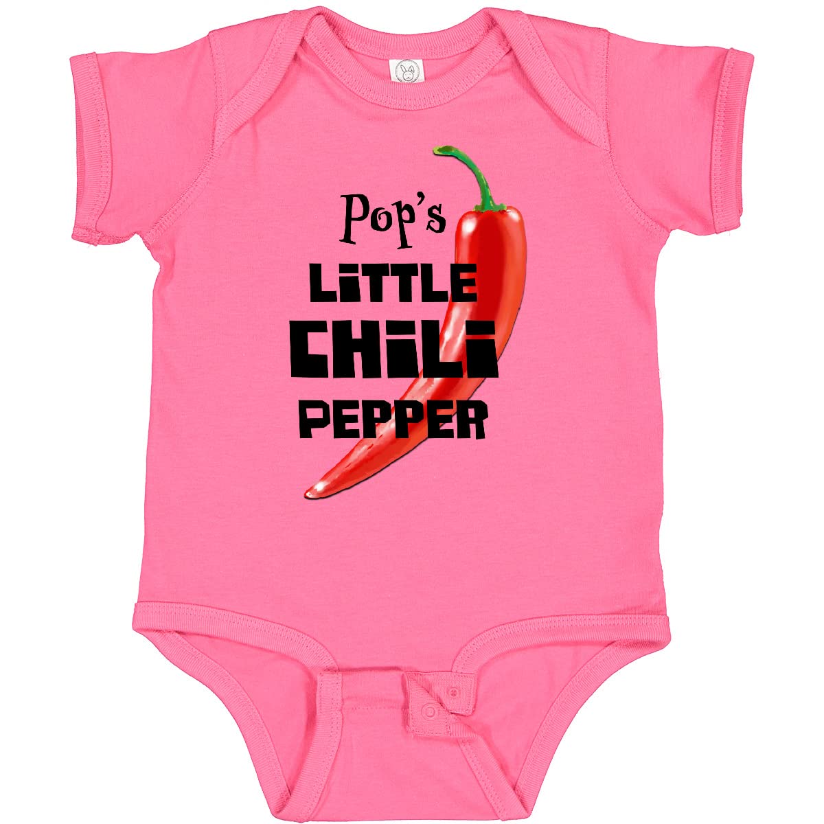 Inktastic Pop's Little Chili Pepper Baby Bodysuit - Cute Infant Onesie for Boys & Girls - Perfect for Family Photos, Holidays & Everyday Wear