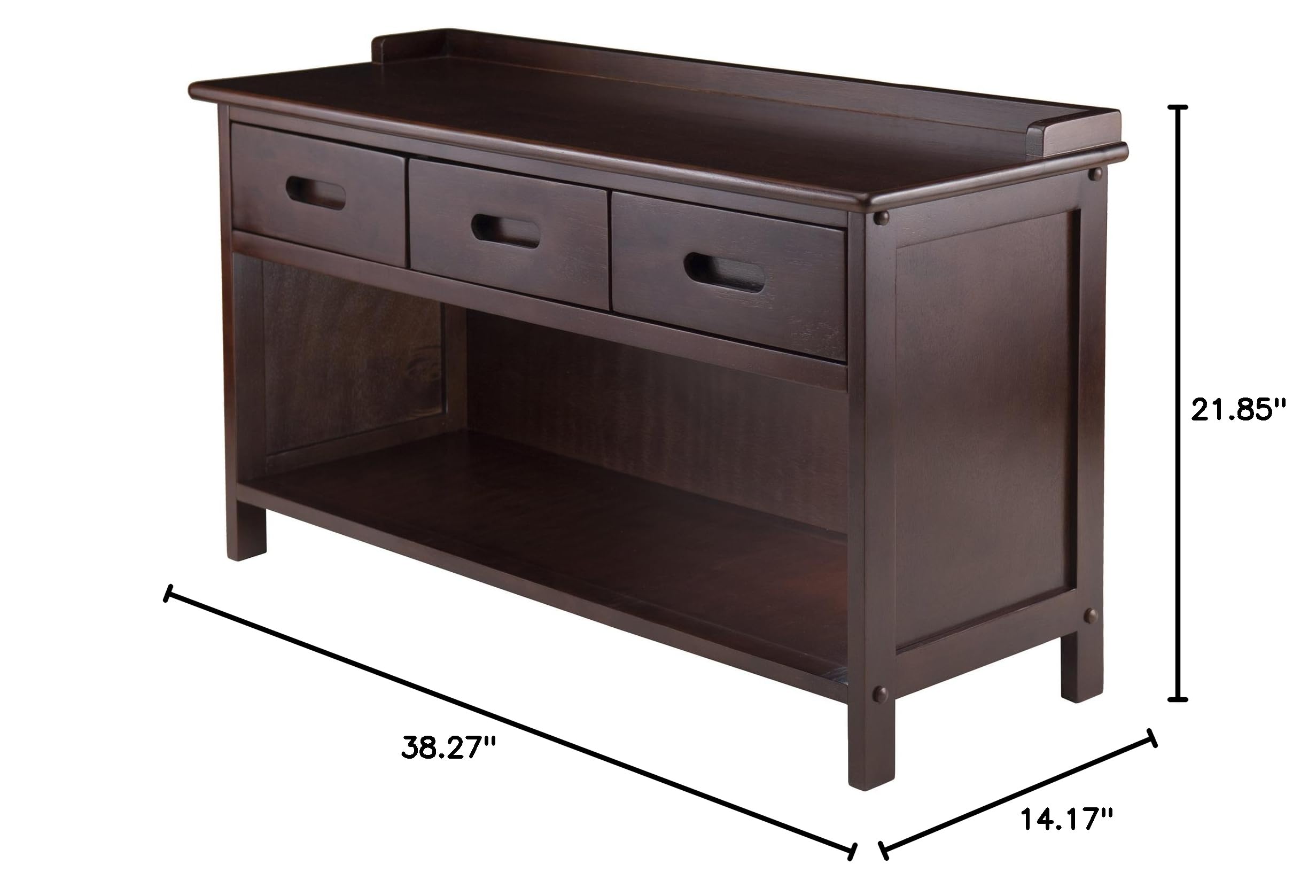 Winsome Adriana Walnut Bench with Basket for Home Decor