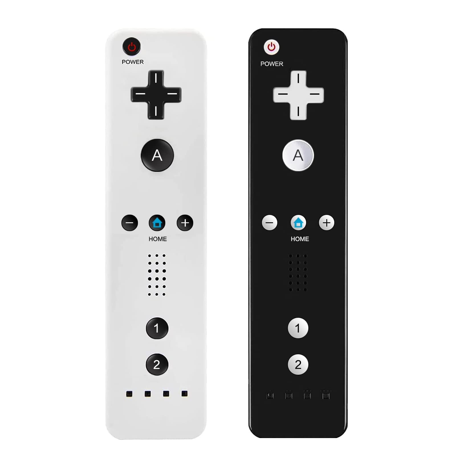 MOLICUI Wii Controller 2 Pack - Wireless Remote for Nintendo Wii & Wii U with Silicone Case & Wrist Strap (No Motion Plus) - Perfect for Gaming, Family Fun & Party Games