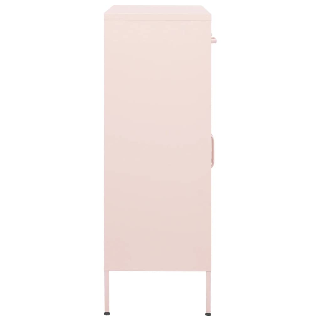 Pink Metal Storage Cabinet 31.5