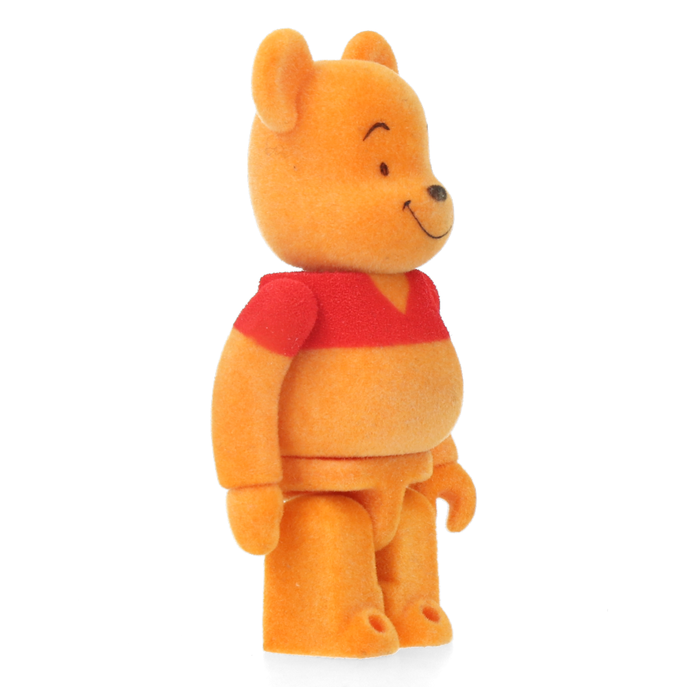 Authentic 100% Bearbrick Winnie the Pooh Flocked Collectible Figure - Perfect for Disney Fans, Home Decor & Gift Giving