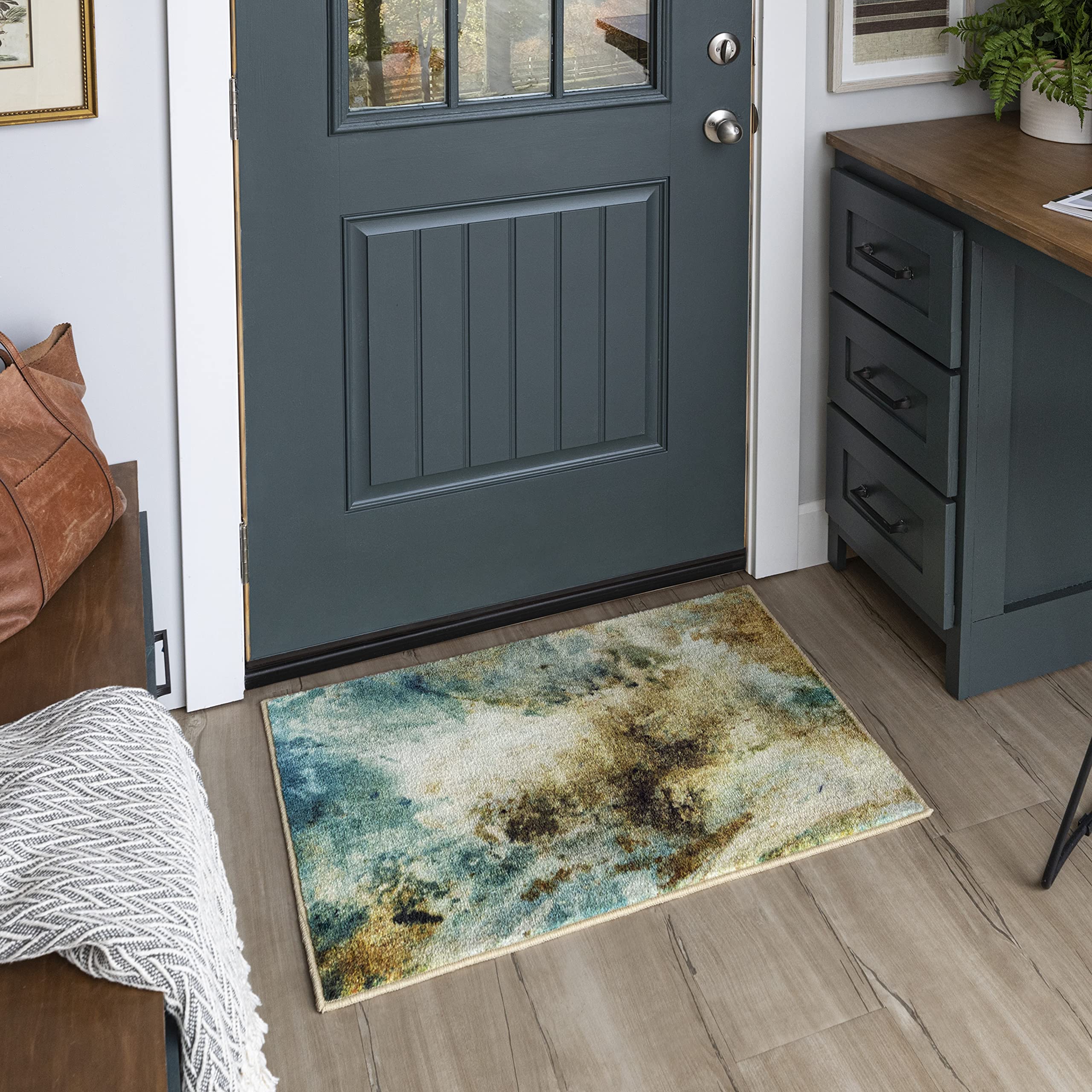 Mohawk Home Prismatic Shoreline Water Abstract 2' x 3' Accent Rug - Soft Non-Slip Area Rug for Living Room, Bedroom & Dorm Decor