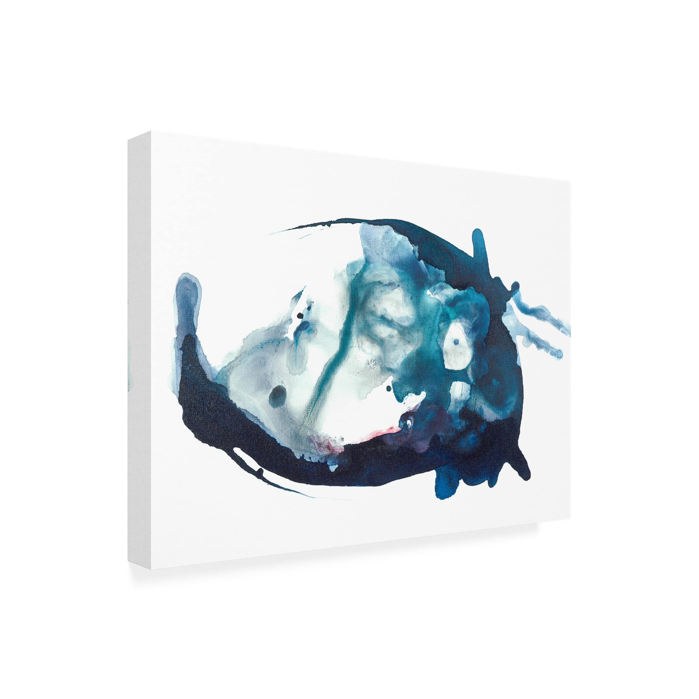 Valerie Russell 'Lagoon' Canvas Wall Art Print - Tropical Beach Landscape Painting for Living Room, Bedroom & Office Decor | Trademark Fine Art Collection