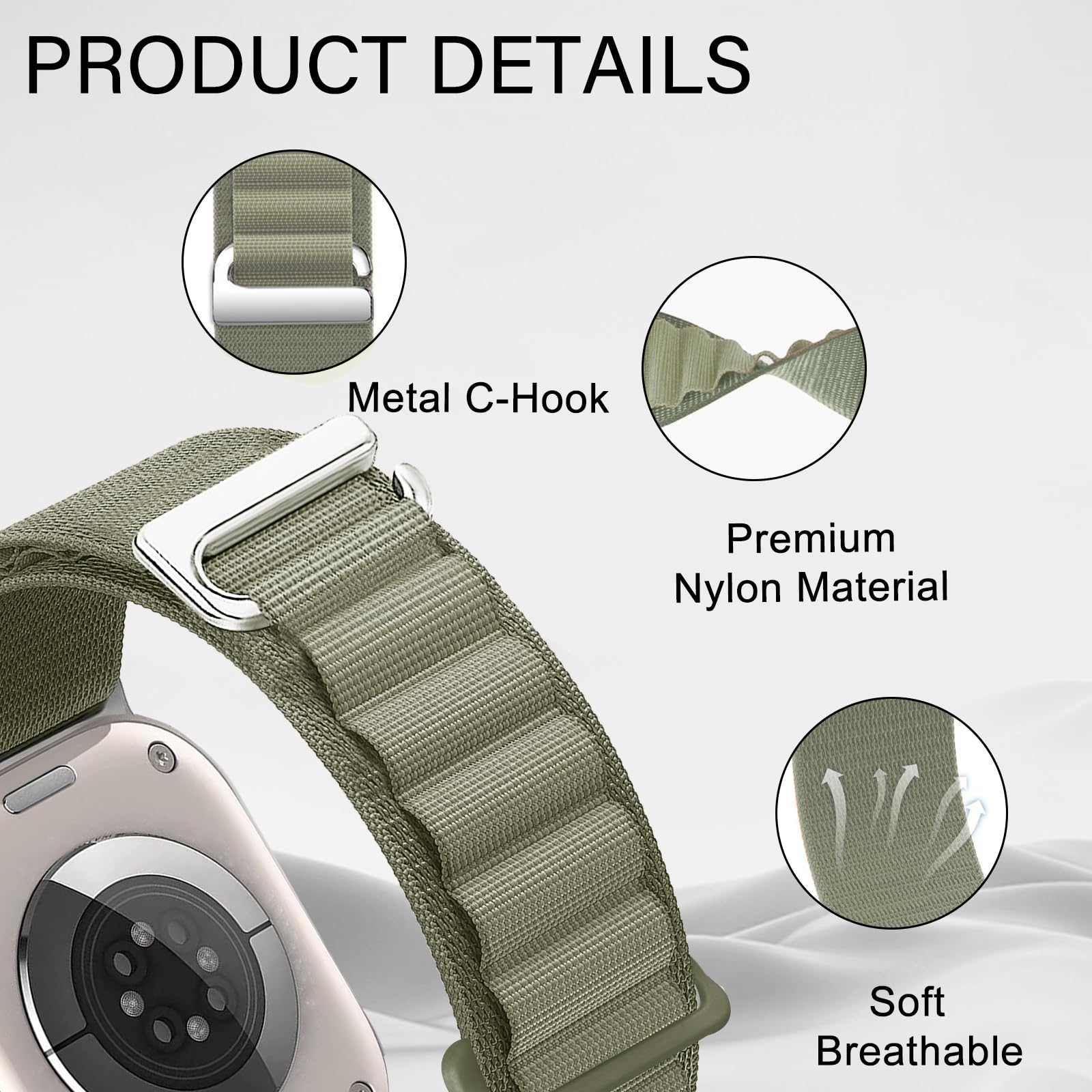 4 Pack Nylon Replacement Bands for Apple Watch Ultra 2/Ultra 49mm 46mm 45mm 44mm - Sport Breathable Trail Loop & Alpine Loop Bands Compatible with iWatch Series 10/9/8/7/6/SE/5/4/3/2 - Perfect for Running, Hiking, Workouts & Everyday Wear