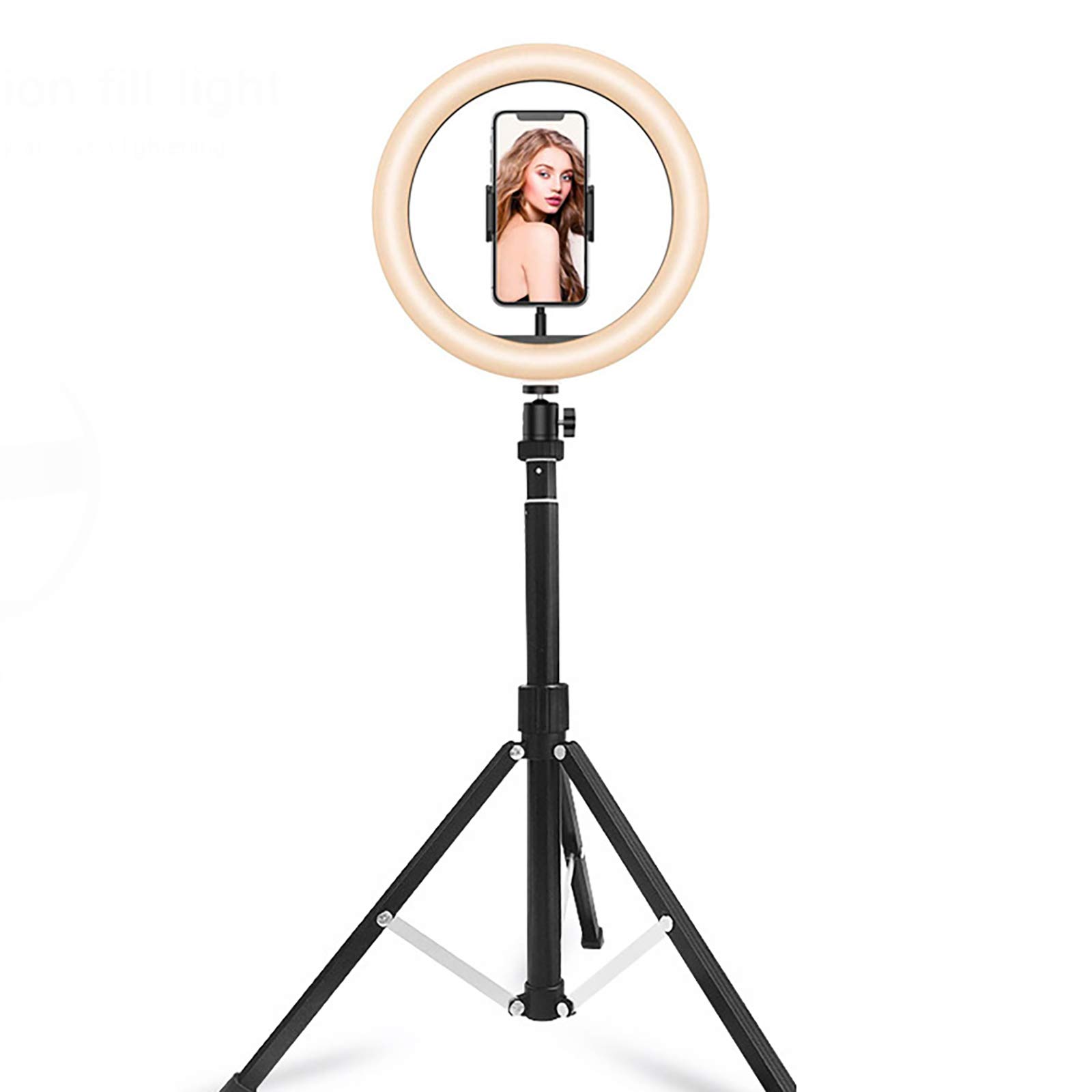 ZXCVASDF 10-inch Selfie Ring Light with 63-inch Tripod Stand - Dimmable LED Circle Light with Phone Holder for Live Streaming, Makeup, Photography & Videos | Perfect for YouTube, TikTok, Instagram & Home Studio Setup