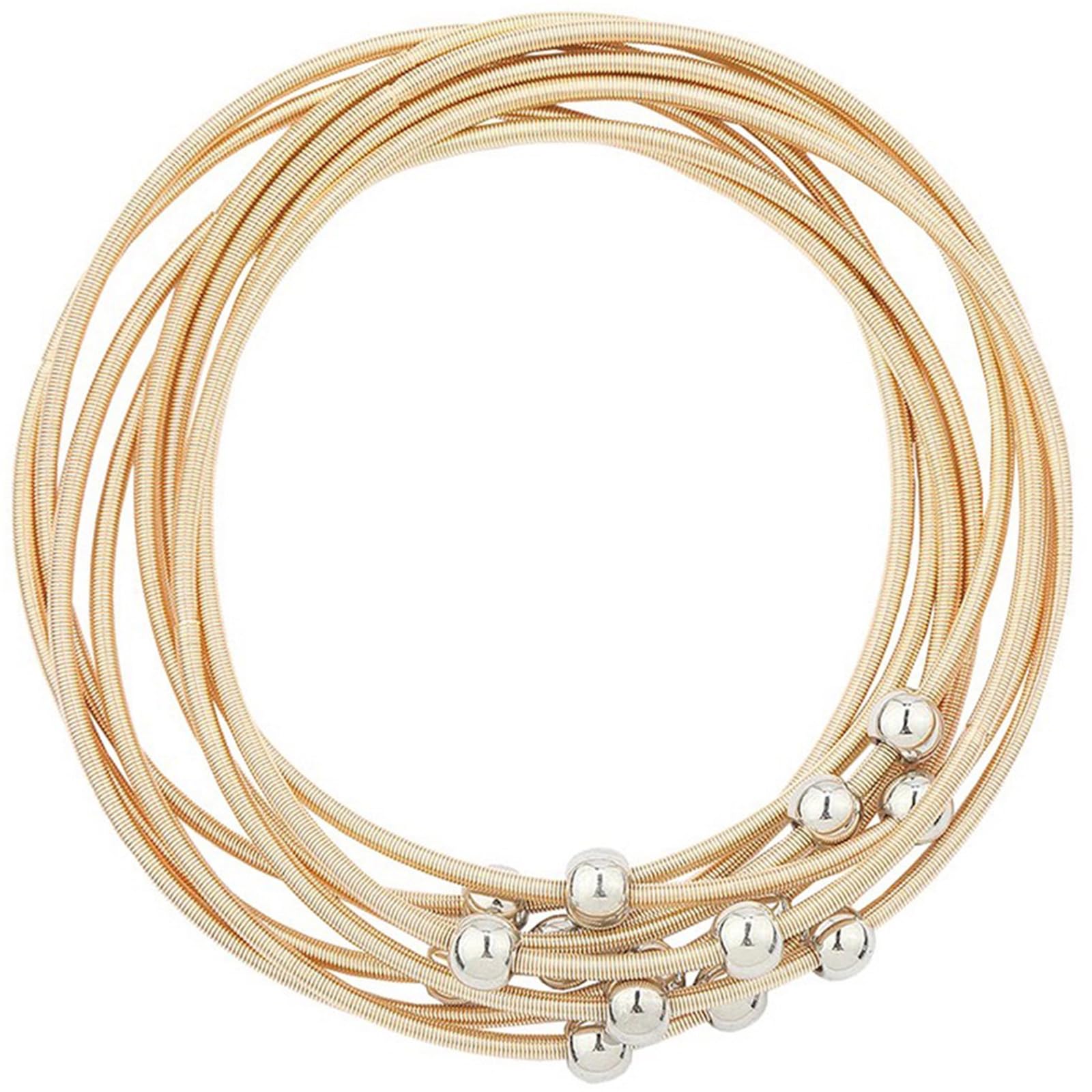Stylish Guitar String Bracelets for Women - Boho Stackable Link Bracelet Set in Gold Strands | Perfect for Music Lovers, Festival Wear & Layered Jewelry Looks