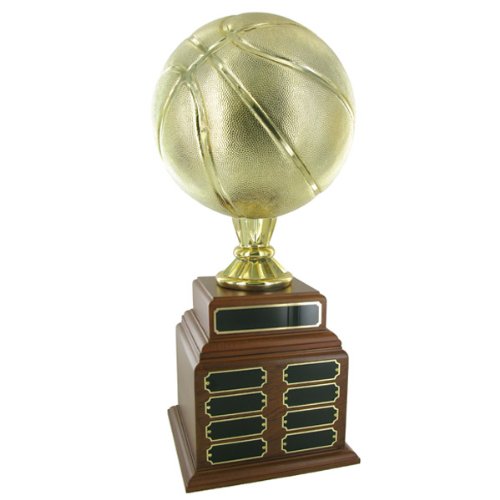 SHOP AWARDS AND GIFTS Premium Gold Metallic Basketball Trophy - Perfect for Sports Awards, Team Recognition & Championship Celebrations
