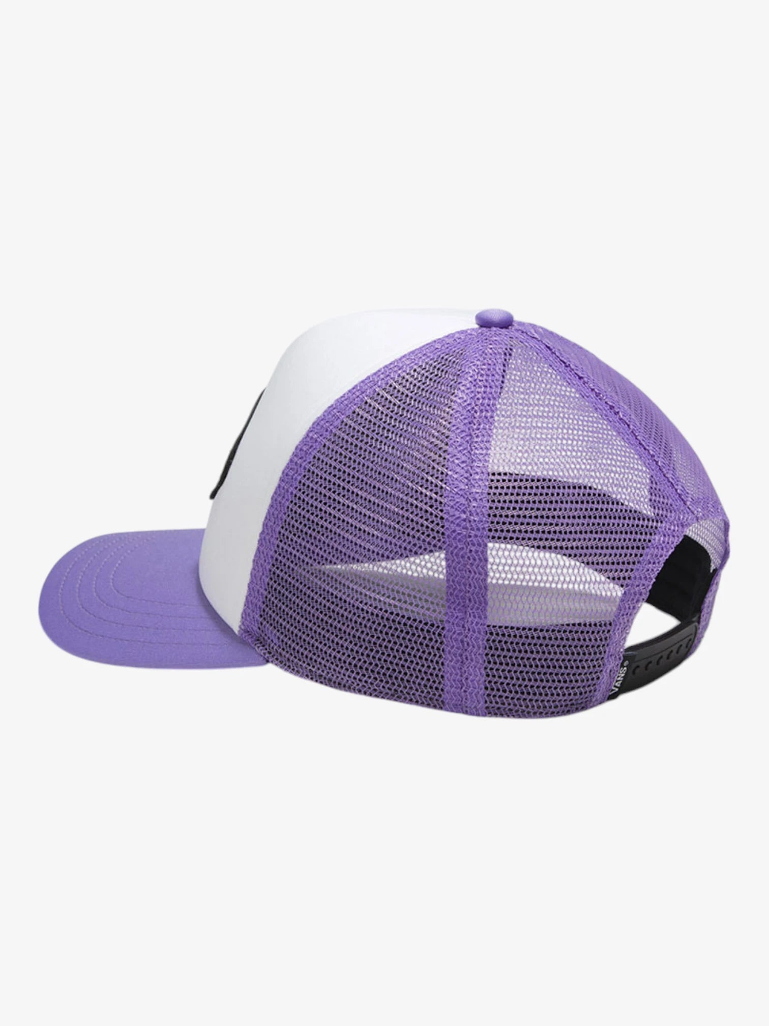 Vans Classic Patch Curved Bill Trucker Hat - Purple & White Snapback Cap for Men & Women | Perfect for Skateboarding, Streetwear Fashion & Outdoor Activities