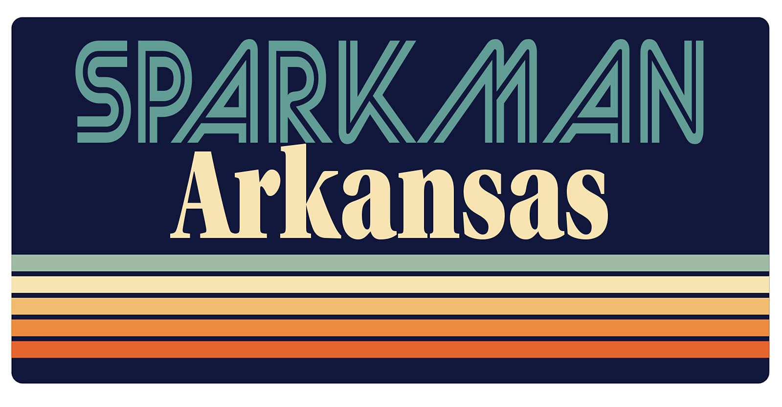 Vintage Sparkman Arkansas 5 x 2.5 Inch Retro Fridge Magnet - Perfect for Refrigerators, Lockers & Metal Surfaces, Collectible Souvenir Gift for Travel Lovers