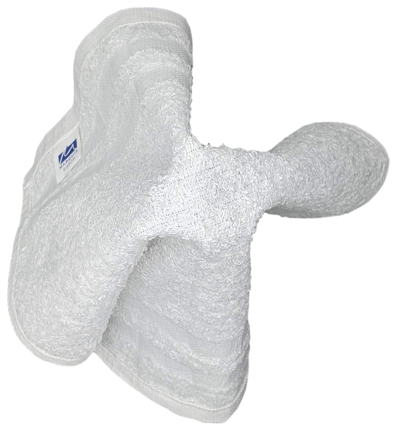 240 Pack - 12x12 Inch White Cotton Ribbon Washcloths - Reusable Lightweight Thin Cleaning Cloths for Bath, Face, Kitchen & Garage - 1 Lb per Dozen - Perfect for Exfoliating, Wiping & Polishing Surfaces