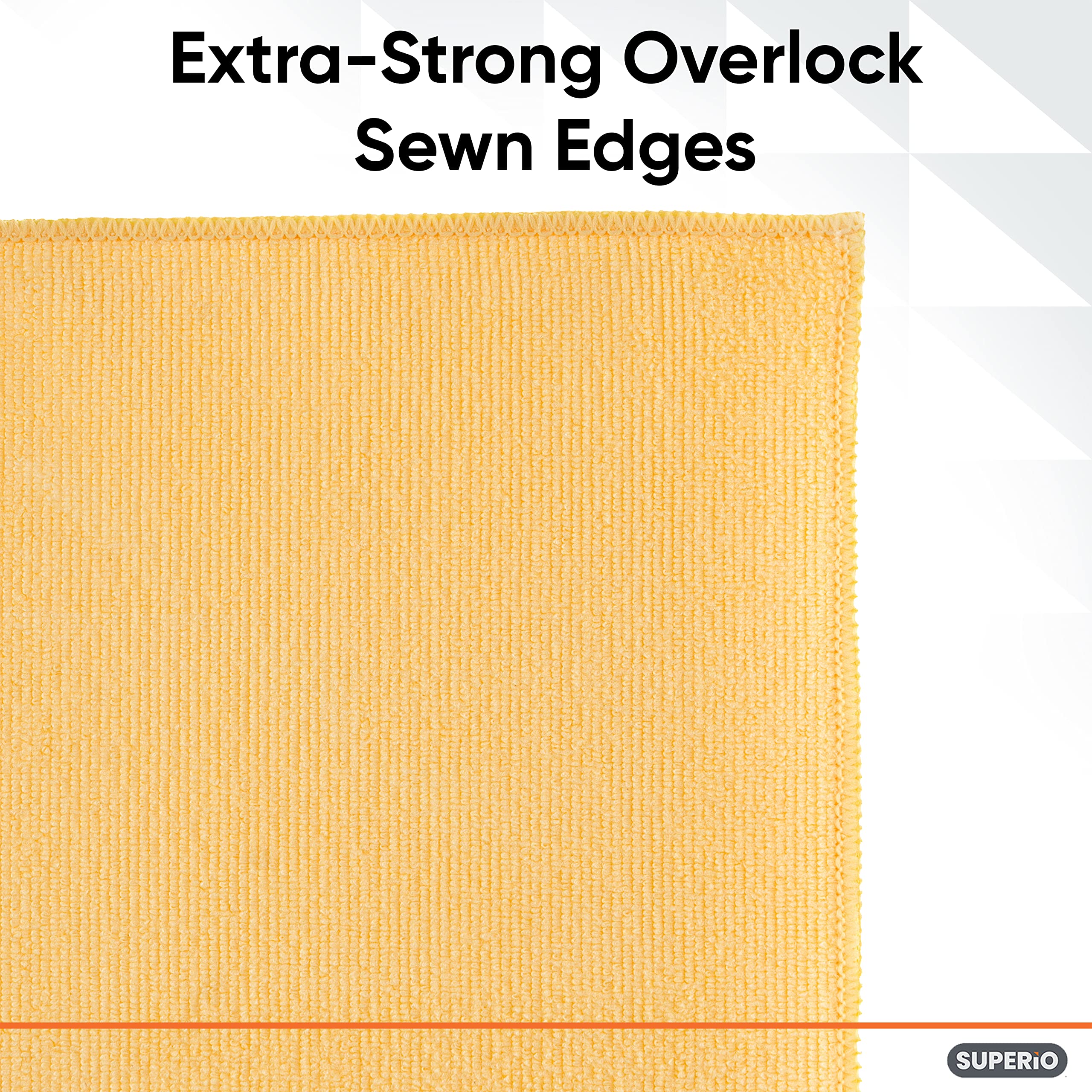 Premium Yellow Microfiber Cleaning Cloths - 16x16 Inch Super Absorbent, Lint-Free & Reusable - Perfect for Cars, Kitchen, Bathroom & Household Cleaning (12-Pack) - Streak-Free Shine Without Detergents - Ideal for Car Detailing, Glass Cleaning & Dusting Surfaces