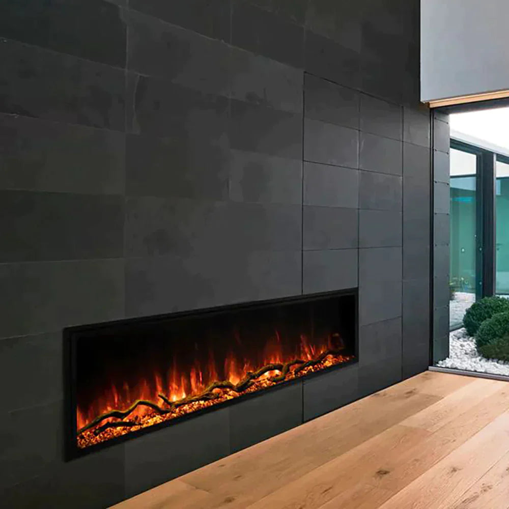Modern Flames Landscape Pro 80 Inch Slim Series Electric Fireplace - LPS 8014 - Realistic Flame Effect & Energy Efficient for Living Room, Bedroom, or Office