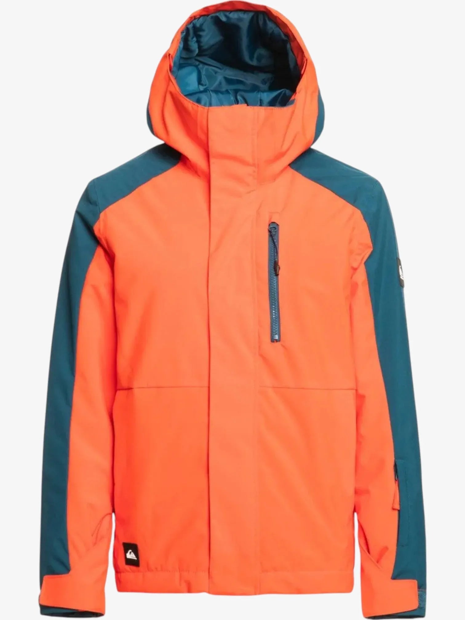 Quiksilver Snow Mission Block Kids' Snow Jacket - Waterproof & Warm Winter Coat for Boys & Girls - Orange & Blue Ski Jacket for Outdoor Snowboarding & Winter Sports