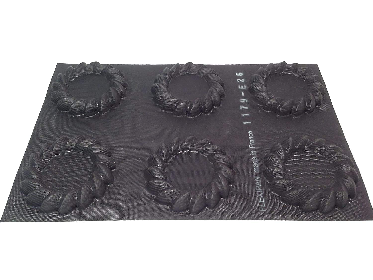 Premium Silicone Baking Mold - ST Honore Flexipan (1/2) - Black Modern Oven-Safe Cake Pan with Fiberglass Core - Perfect for Wedding Cakes, Valentine's Desserts, Christmas Pies & Birthday Treats - Ideal for Professional Bakers & Home Baking Enthusiasts