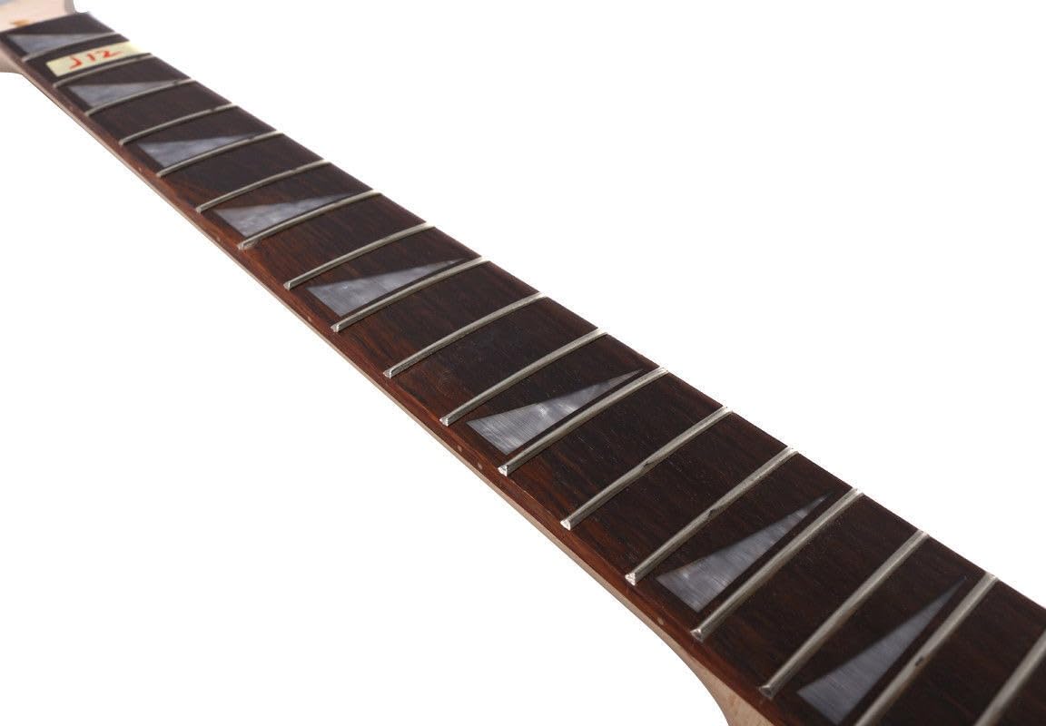 Maple Electric Guitar Neck Blank - Maple/Rosewood Fretboard, Bolt-On Unfinished Replacement Neck for Electric Guitars (24 Frets, 25.5