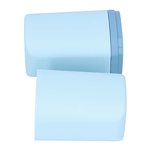 Portable Travel Toothbrush Cup with Case - Collapsible Toothbrush Holder for Adults & Kids - Perfect for Camping, School, Business Trips & Bathroom Use (Blue)
