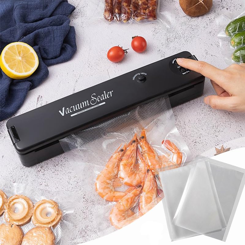 Automatic Vacuum Sealer Machine for Food Preservation | Airtight Food Storage System | Fresh Food Sealer for Meat, Vegetables & Meal Prep | Perfect for Home Kitchen, Camping & Sous Vide Cooking