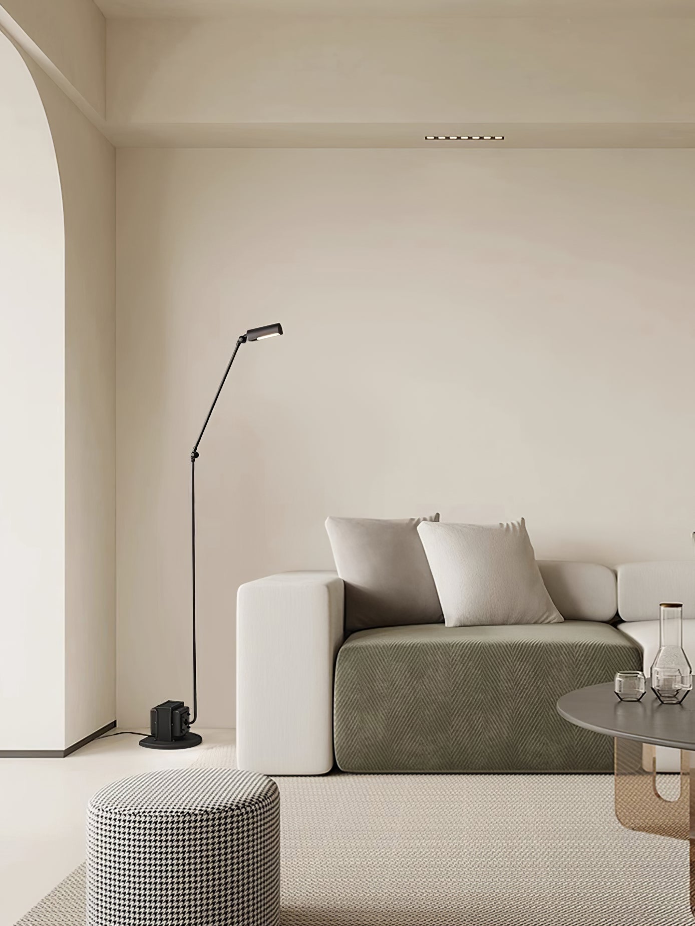 Modern Dynamo LED Floor Lamp - Adjustable Brightness & Color Temperature for Living Room, Bedroom, or Office - Energy Efficient Standing Light with Remote Control