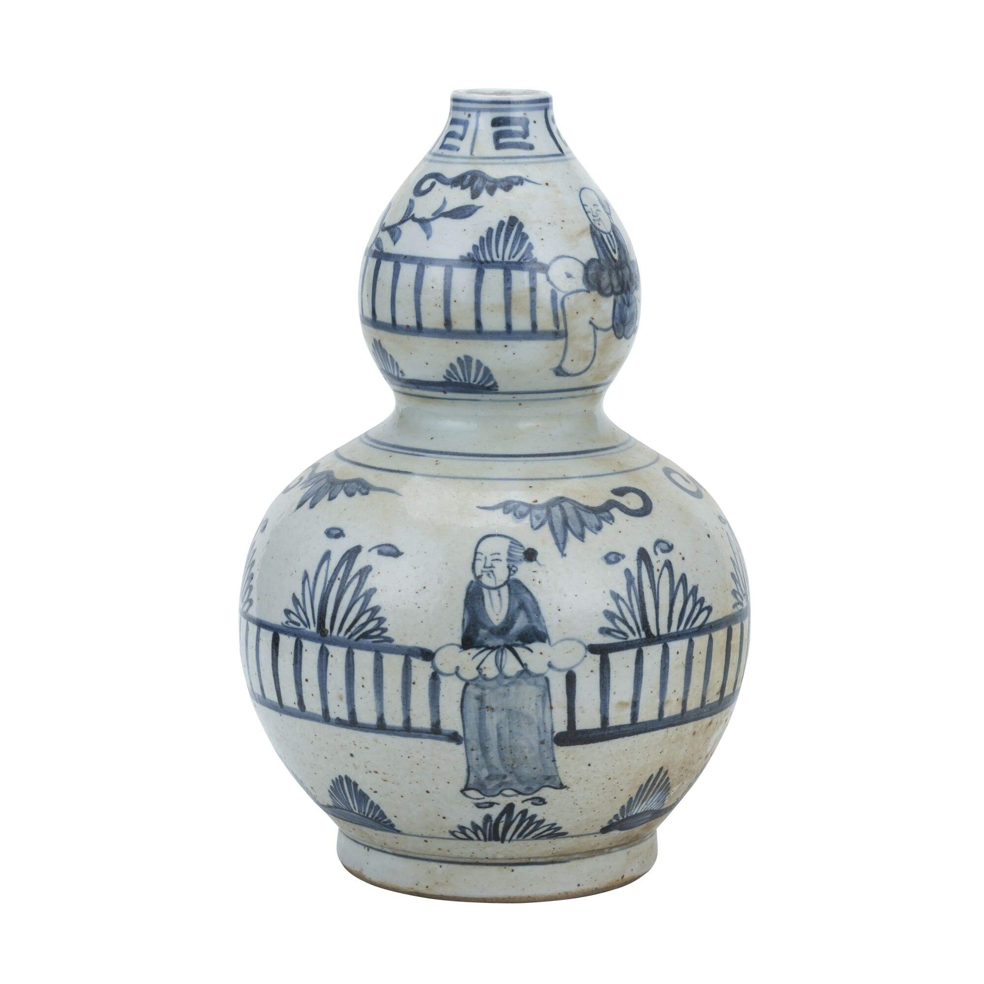 Blue and White Porcelain Vase - Handcrafted Garden Decoration for Home & Office Décor | Perfect for Indoor Plant Display, Wedding Centerpieces, and Outdoor Patio Decor