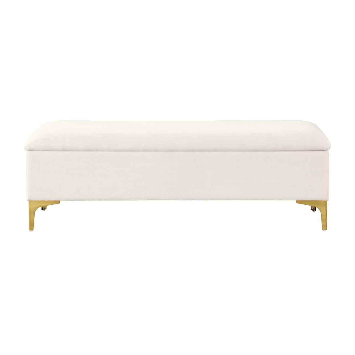 Georgia Fabric Storage Bench with Lift Top - Stylish Upholstered Ottoman for Entryway, Living Room & Bedroom - Perfect for Shoes, Blankets & Home Organization