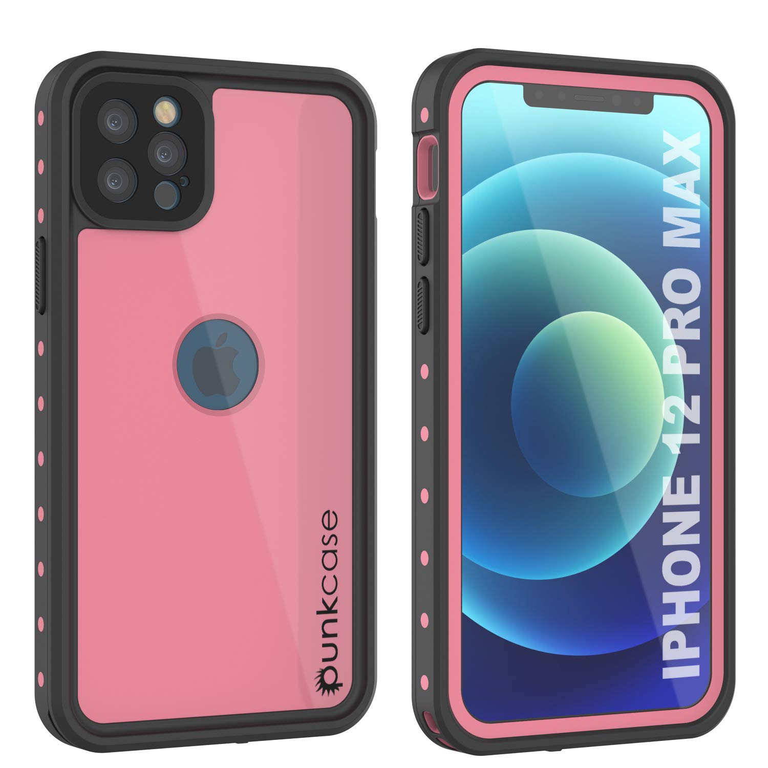 Punkcase iPhone 12 Pro Max Waterproof Case - IP68 Certified Slim Fit Protective Cover | Shockproof, Dirtproof & Snowproof Full Body Armor | Perfect for Outdoor Adventures, Hiking & Extreme Sports (6.7 inch, 2020 Model, Pink)