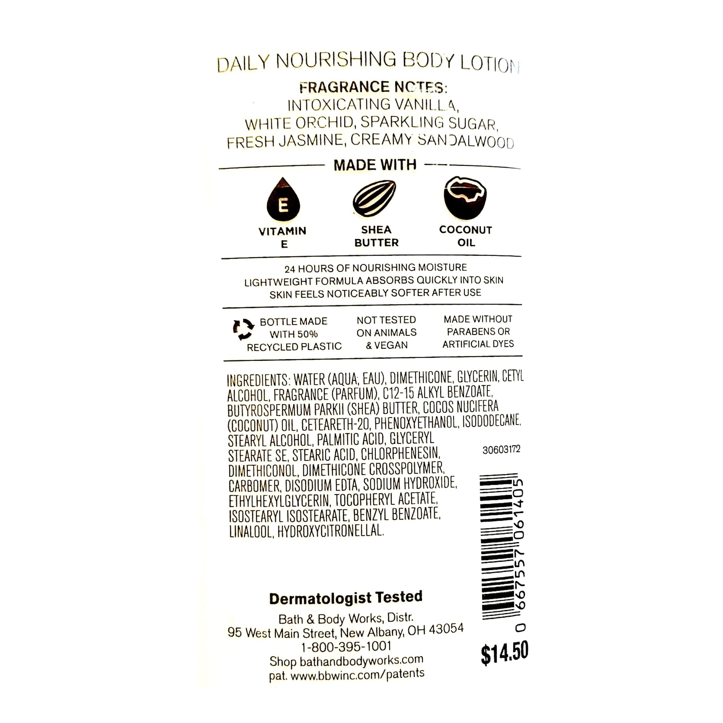 Bath & Body Works Shea & Vitamin E Body Lotion - Warm Vanilla Sugar Scent, 8 oz | Ultra Hydrating Moisturizer for Dry Skin | Perfect for Daily Use & Gift Giving