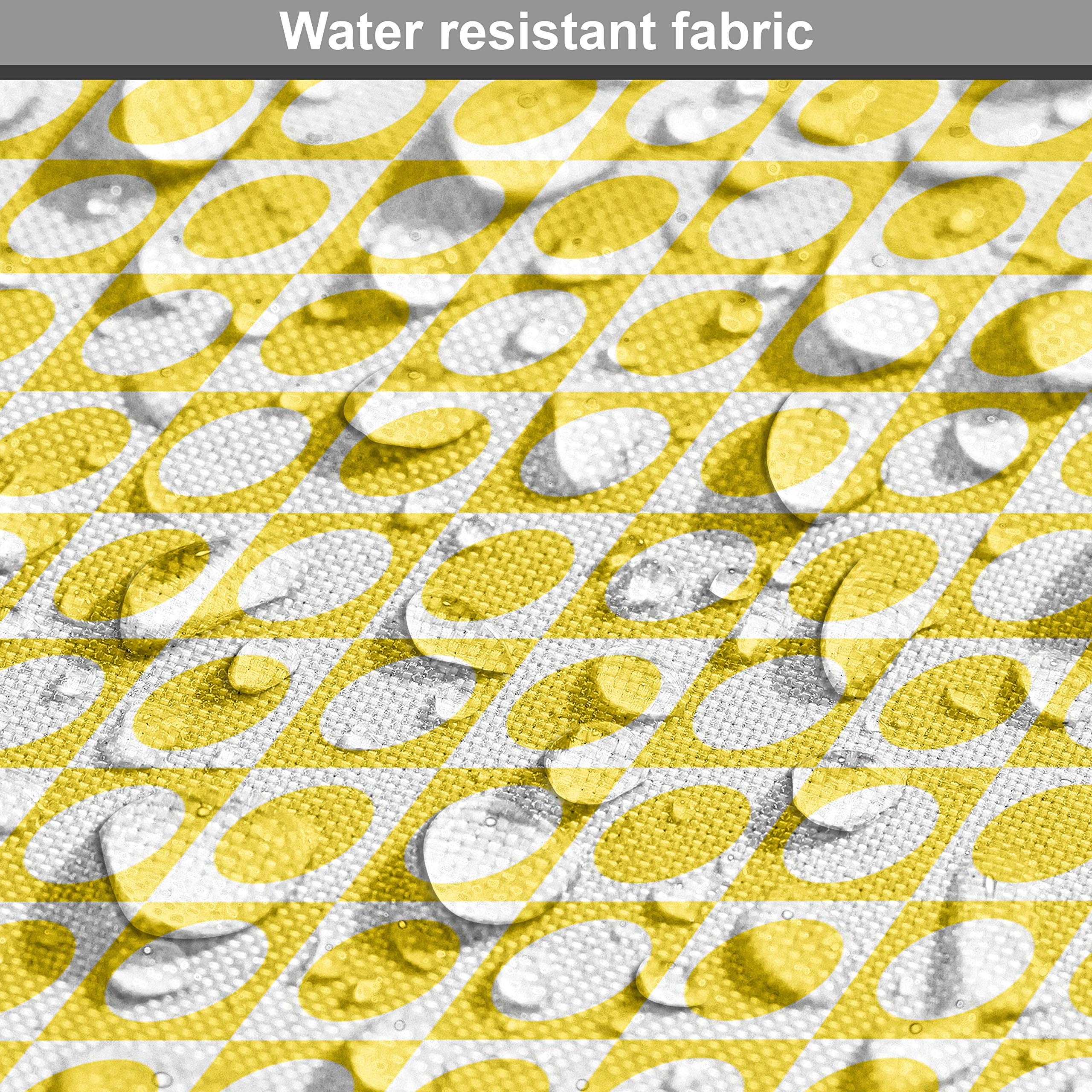Ambesonne Yellow Fabric - Modern Geometric Print for Upholstery & Home Decor