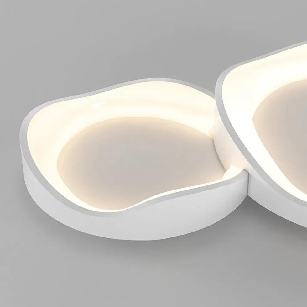 Modern White LED Ceiling Light with Circular Design - Energy Efficient Lighting for Bedroom, Living Room & Kitchen